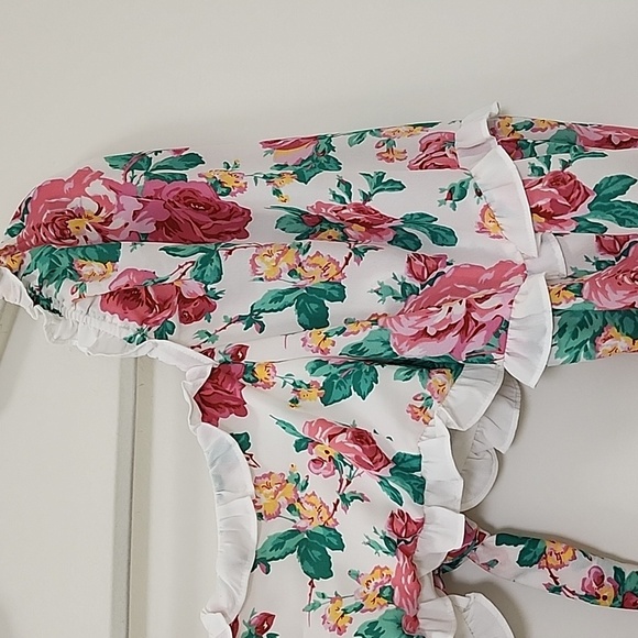 For Love & Lemons Baby Doll Whimsigoth  Imagen Crop  Floral Top Size Small - Picture 17 of 17